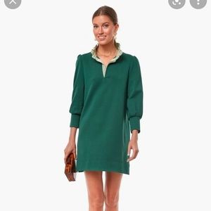 Pomander Place Dark Green and Sage Charlotte Terry Dress
